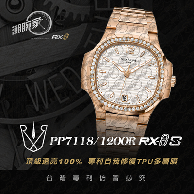 RX-8手表贴膜适用于百达翡丽PP7118-1200R 外表圈表盘表扣