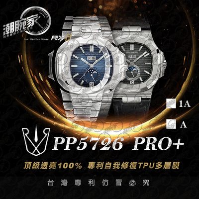 RX8贴膜适用于百达翡丽pp5726/1A （皮带款）手表保护膜 外表圈表盘表扣
