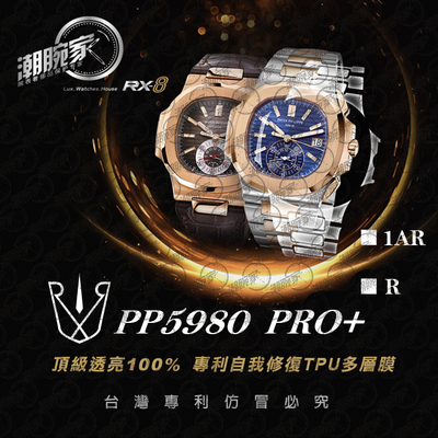 RX-8手表贴膜适用于百达翡丽PP5980R(皮带款) 外表圈表盘表扣