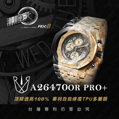 RX-8手表贴膜适用于爱彼皇家橡树离岸26470OR保护膜 外表圈表盘表扣