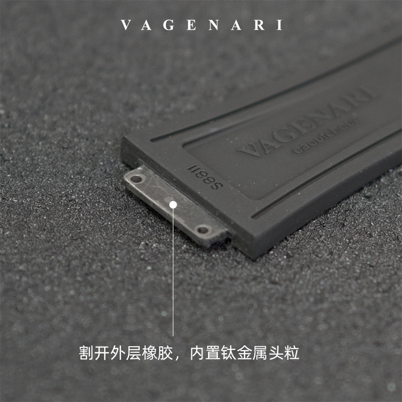 细条纹橡胶表带适用于宇舶经典融合计时码表系列42/45mm表径