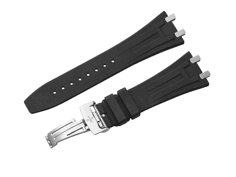 【升级版H外观设计-钢带款】- 橡胶表带适用皇家橡树41mm15400.15500.15510.26239.26331.26240