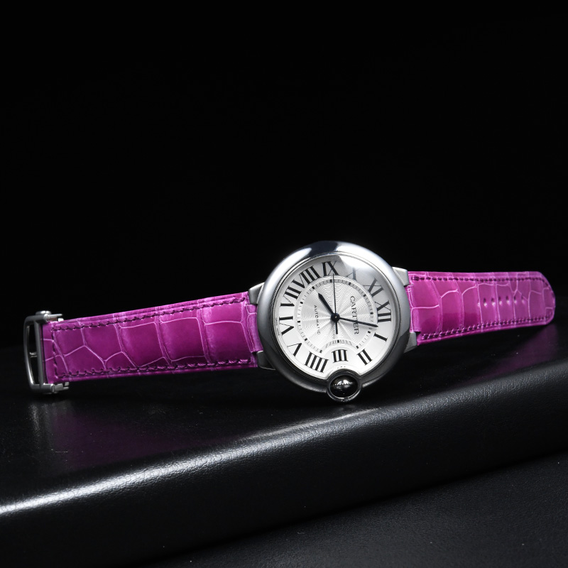 维瑞亚VAGENARI 美洲鳄鱼皮表带 适用于卡地亚蓝气球36mm