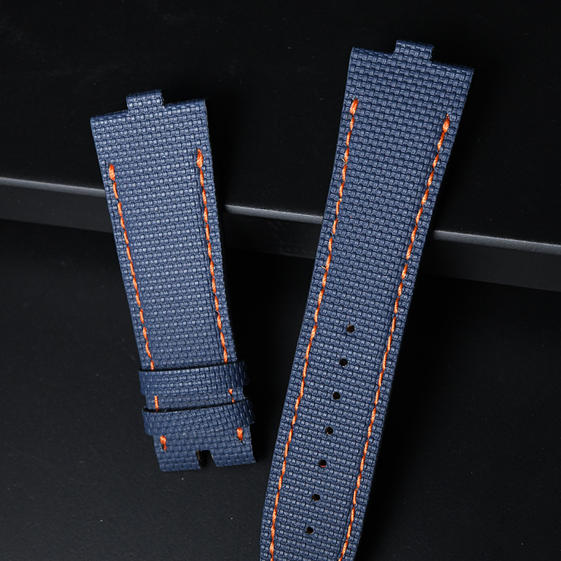 维瑞亚橡胶布纹/牛皮表带适用于纵横四海4500V.5500V.7900V